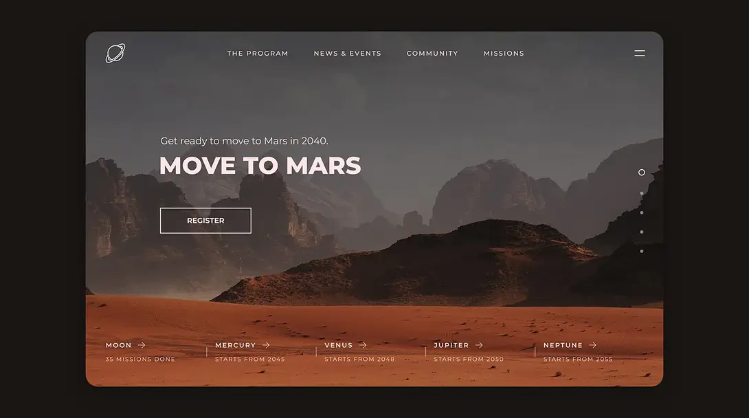 Get land on mars